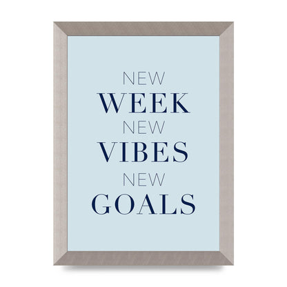 New Week" Wall Art - A4 framed