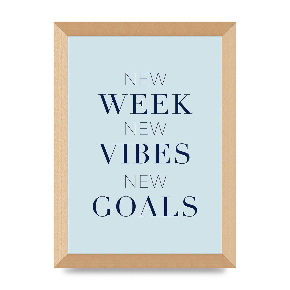 New Week" Wall Art - A4 framed