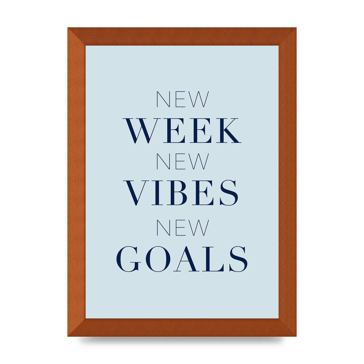 New Week" Wall Art - A4 framed