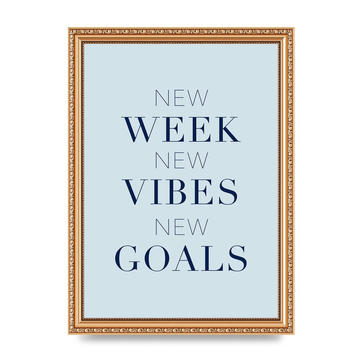 New Week" Wall Art - A4 framed
