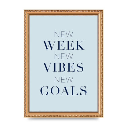 New Week" Wall Art - A4 framed