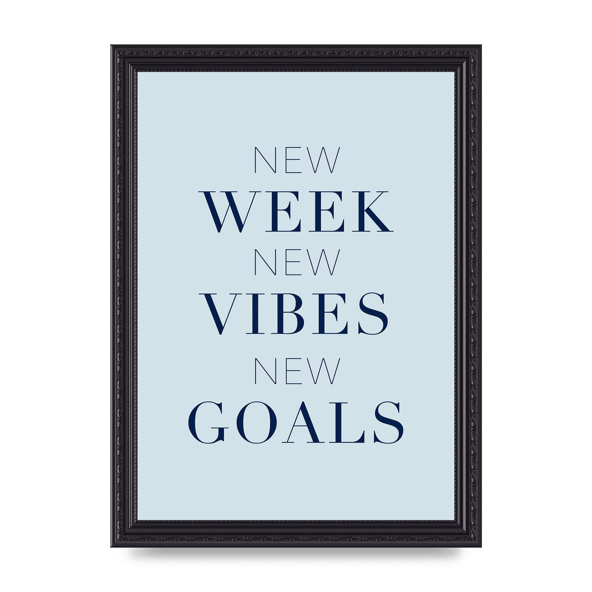 New Week" Wall Art - A4 framed