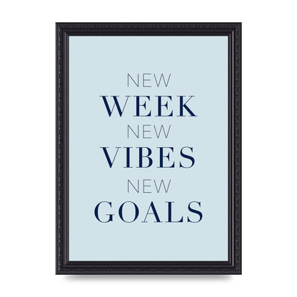 New Week" Wall Art - A4 framed