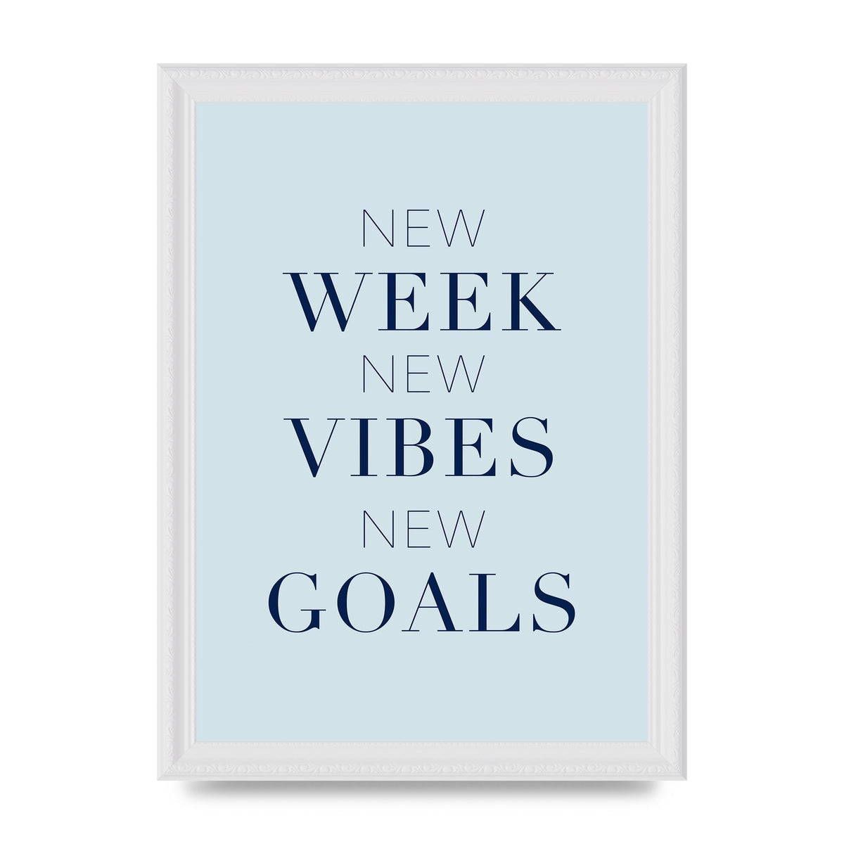 New Week" Wall Art - A4 framed