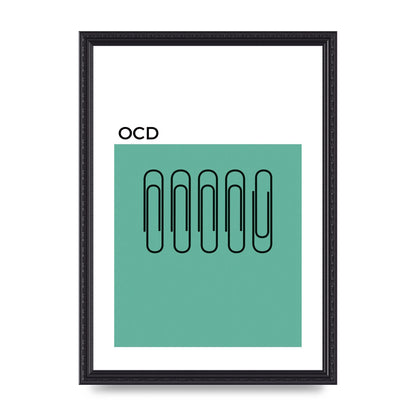 Ocd Art For The Home - A3 framed