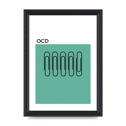 Ocd Art For The Home - A4 framed