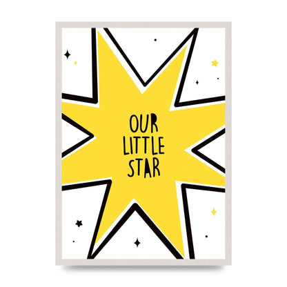 Our Little Star Wall Art - A2 framed