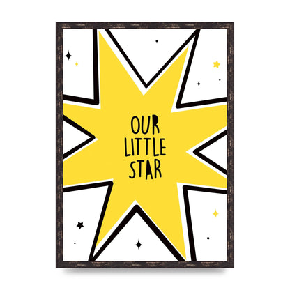 Our Little Star Wall Art - A2 framed