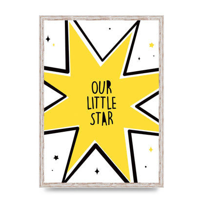 Our Little Star Wall Art - A2 framed