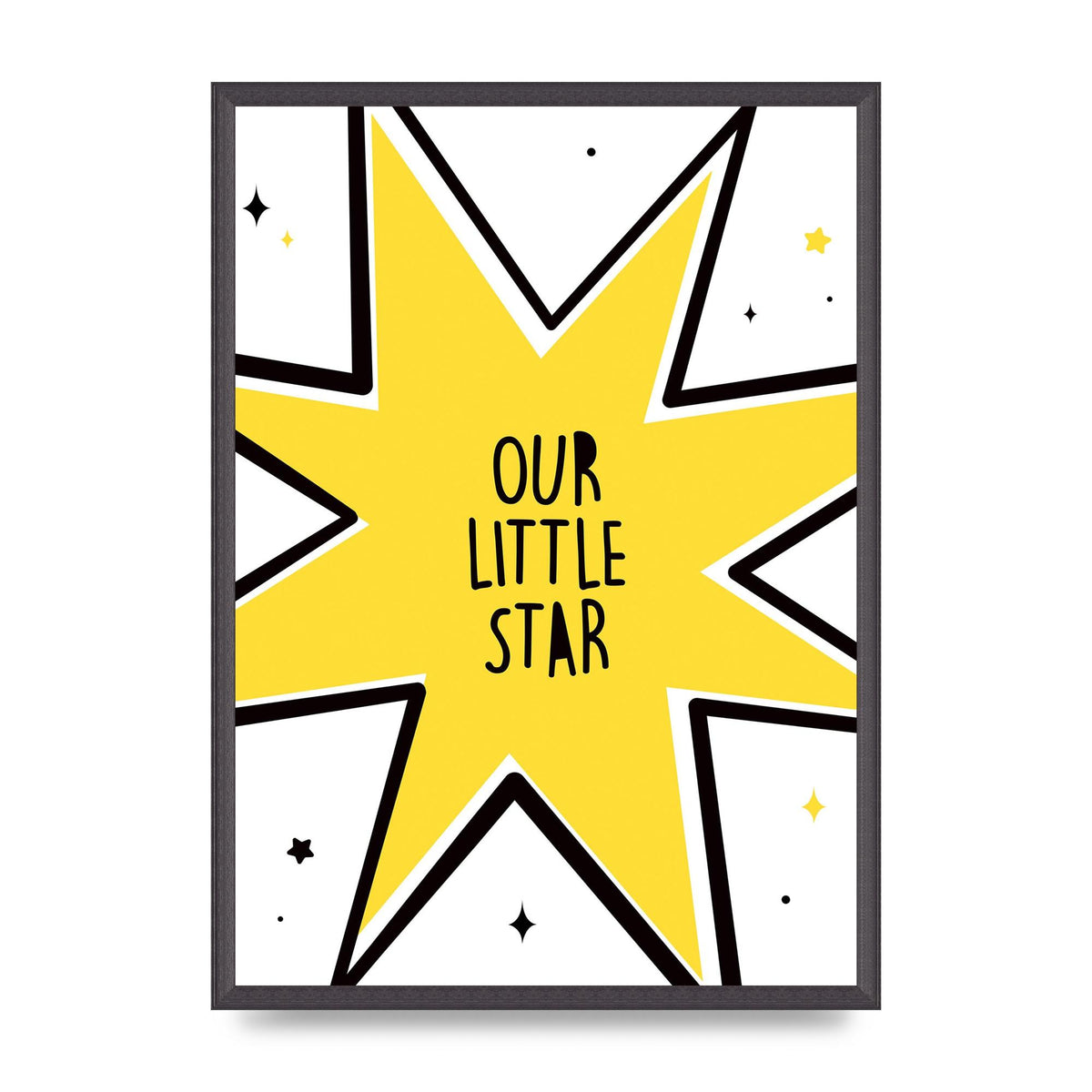 Our Little Star Wall Art - A2 framed