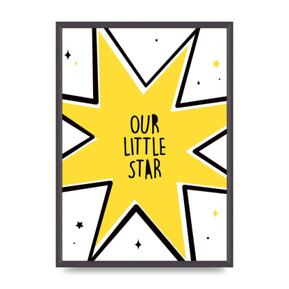 Our Little Star Wall Art - A2 framed