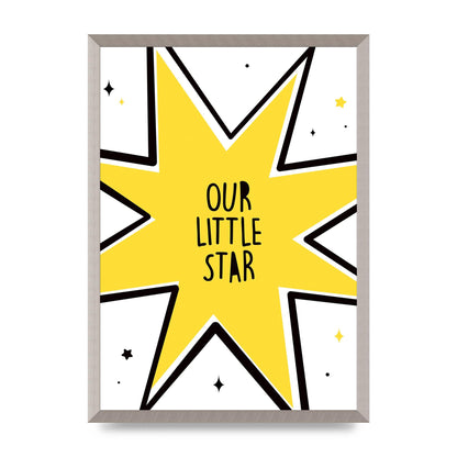 Our Little Star Wall Art - A2 framed