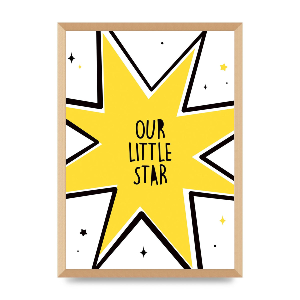 Our Little Star Wall Art - A2 framed