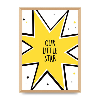 Our Little Star Wall Art - A2 framed