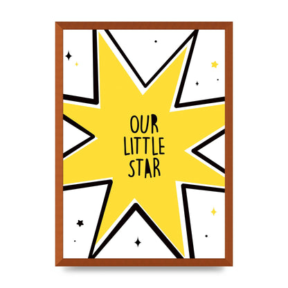 Our Little Star Wall Art - A2 framed