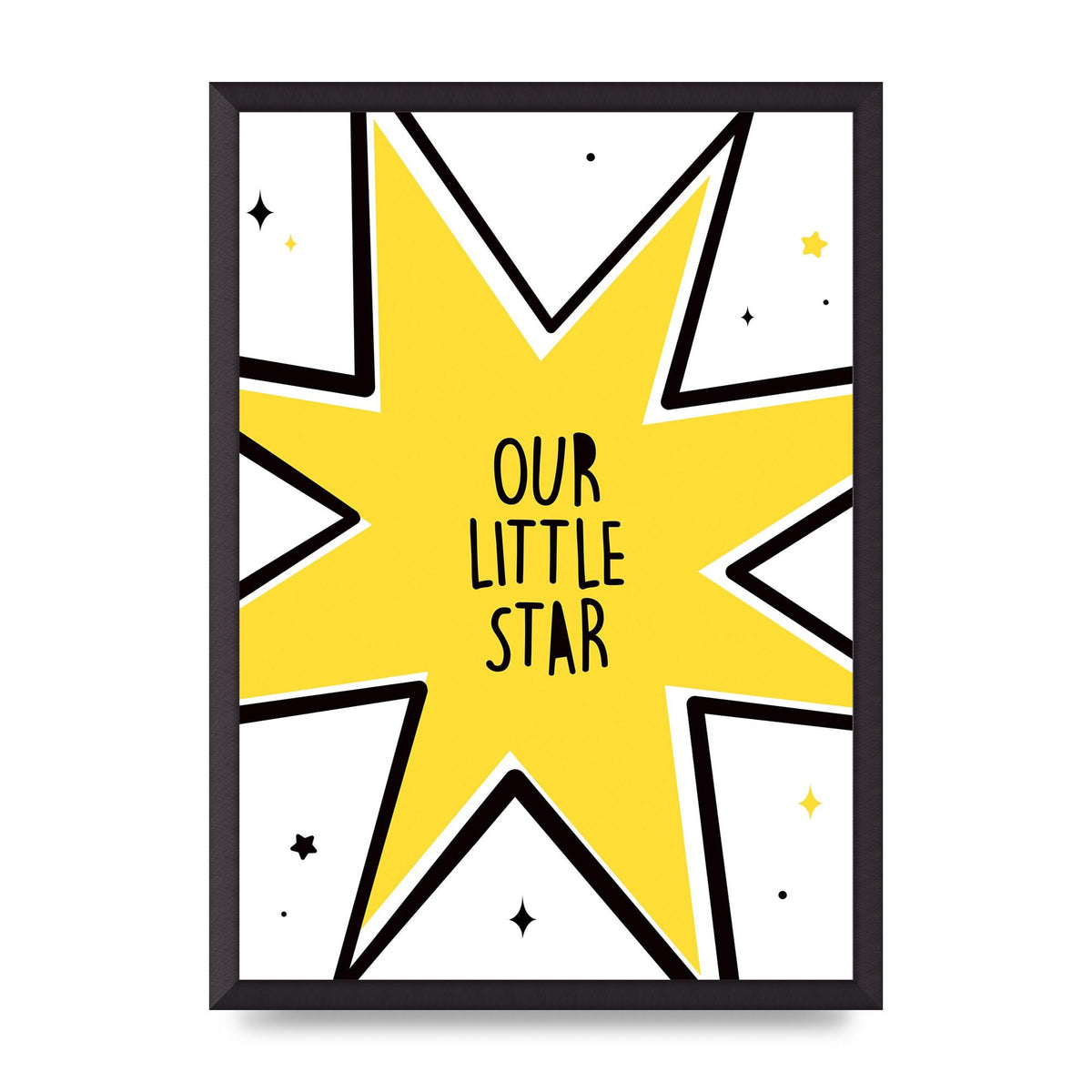 Our Little Star Wall Art - A2 framed