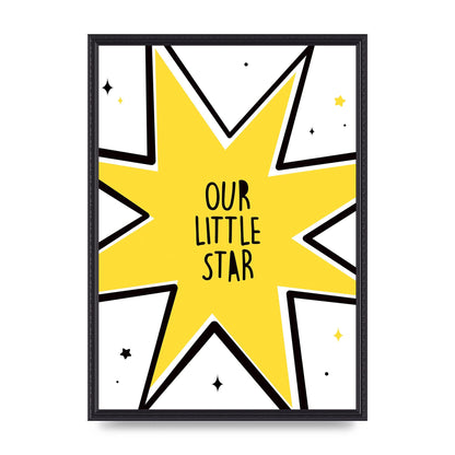 Our Little Star Wall Art - A2 framed