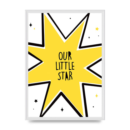 Our Little Star Wall Art - A2 framed