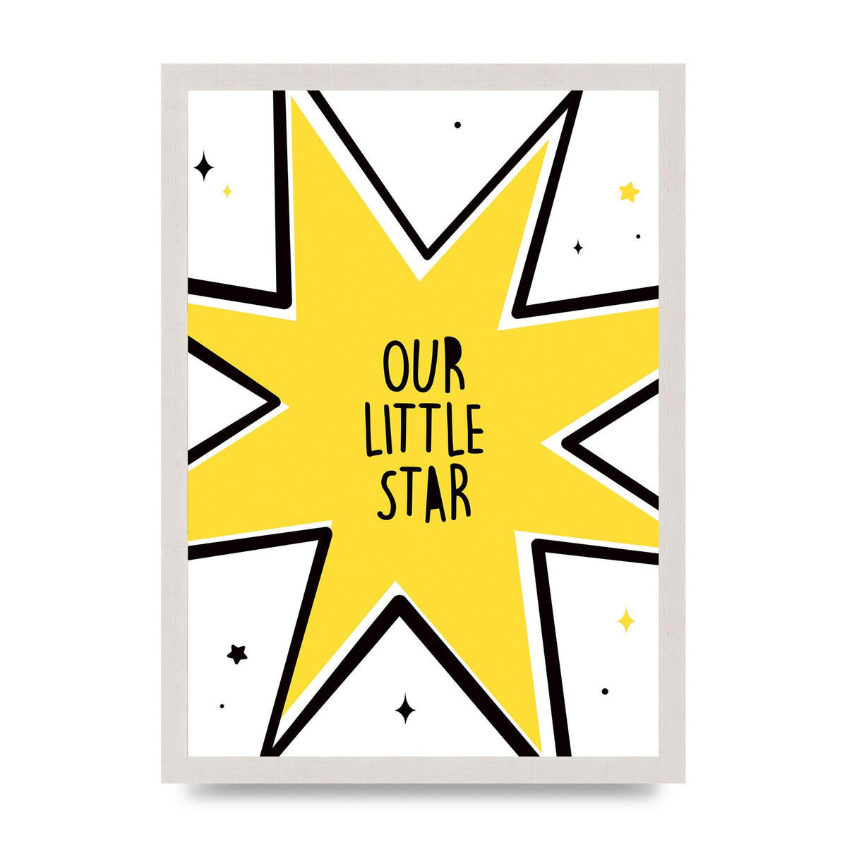 Our Little Star Wall Art - A3 framed