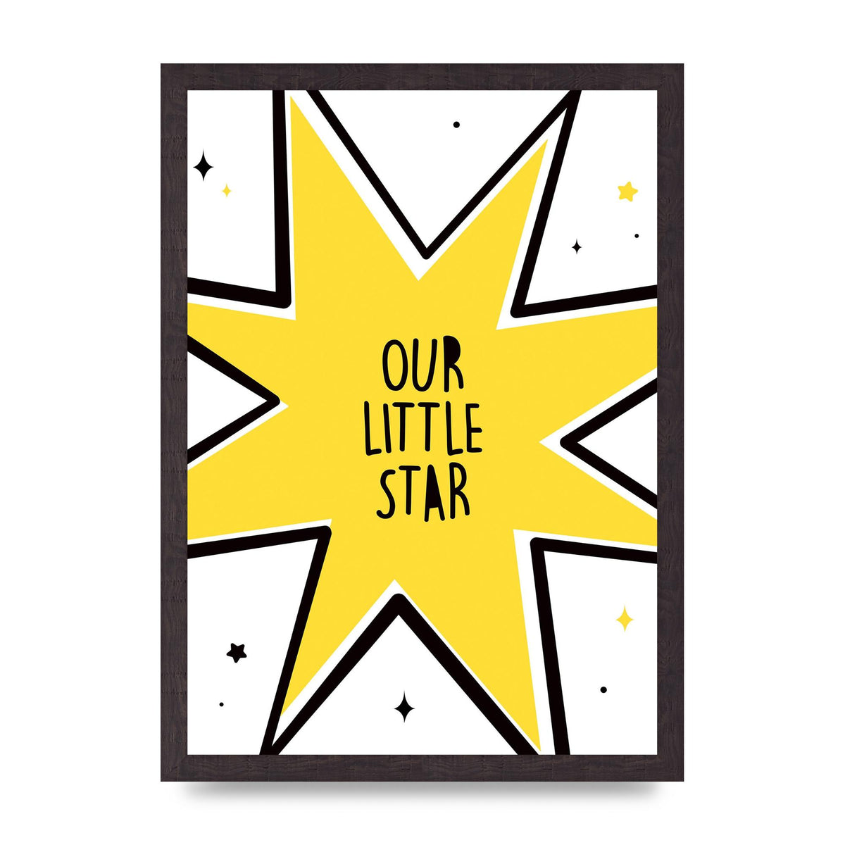 Our Little Star Wall Art - A3 framed