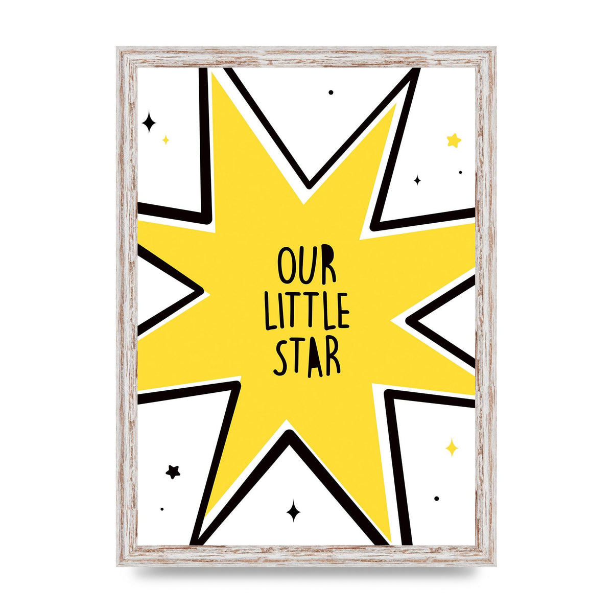 Our Little Star Wall Art - A3 framed