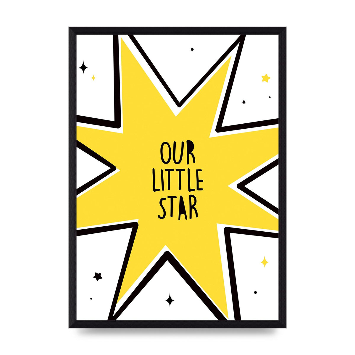 Our Little Star Wall Art - A3 framed