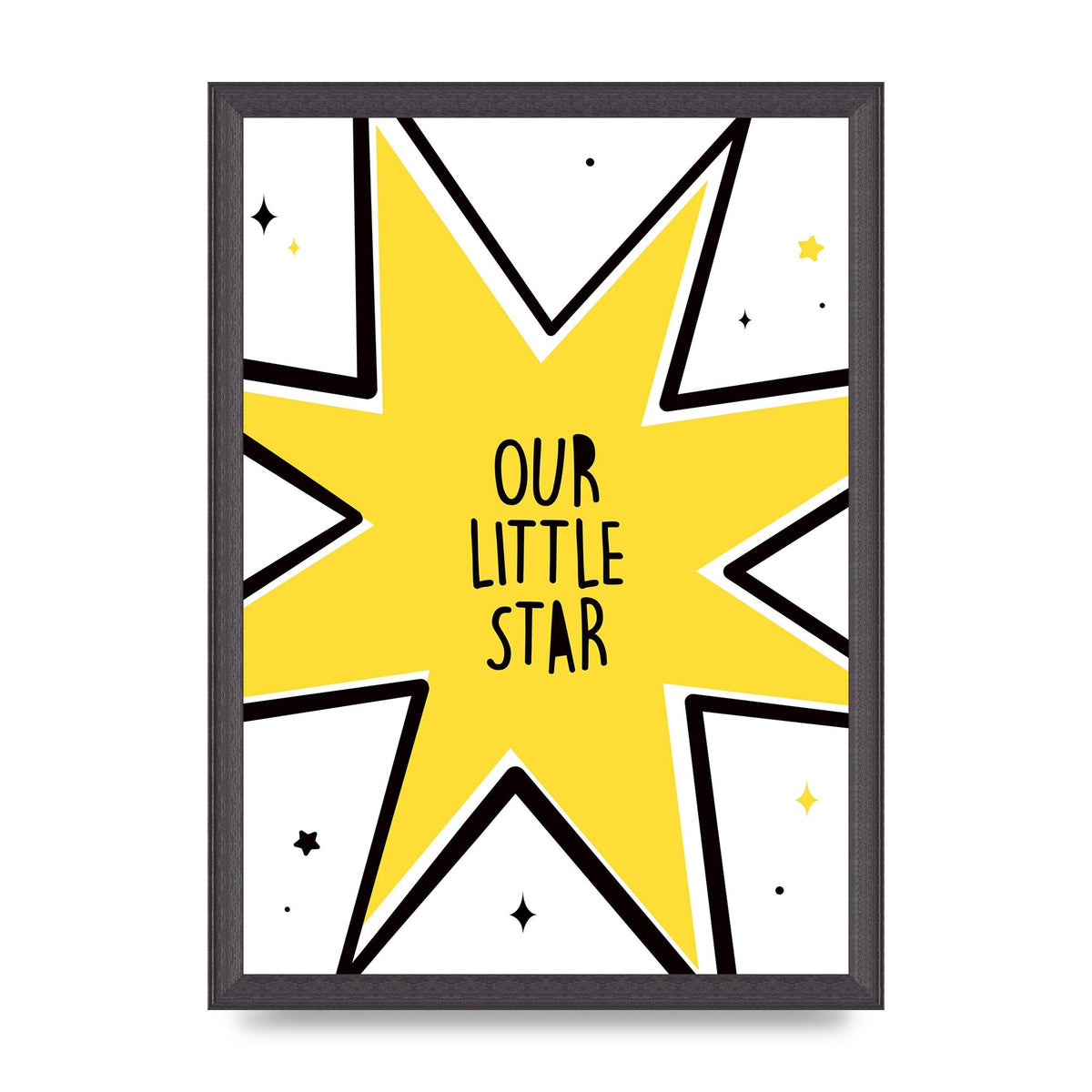Our Little Star Wall Art - A3 framed