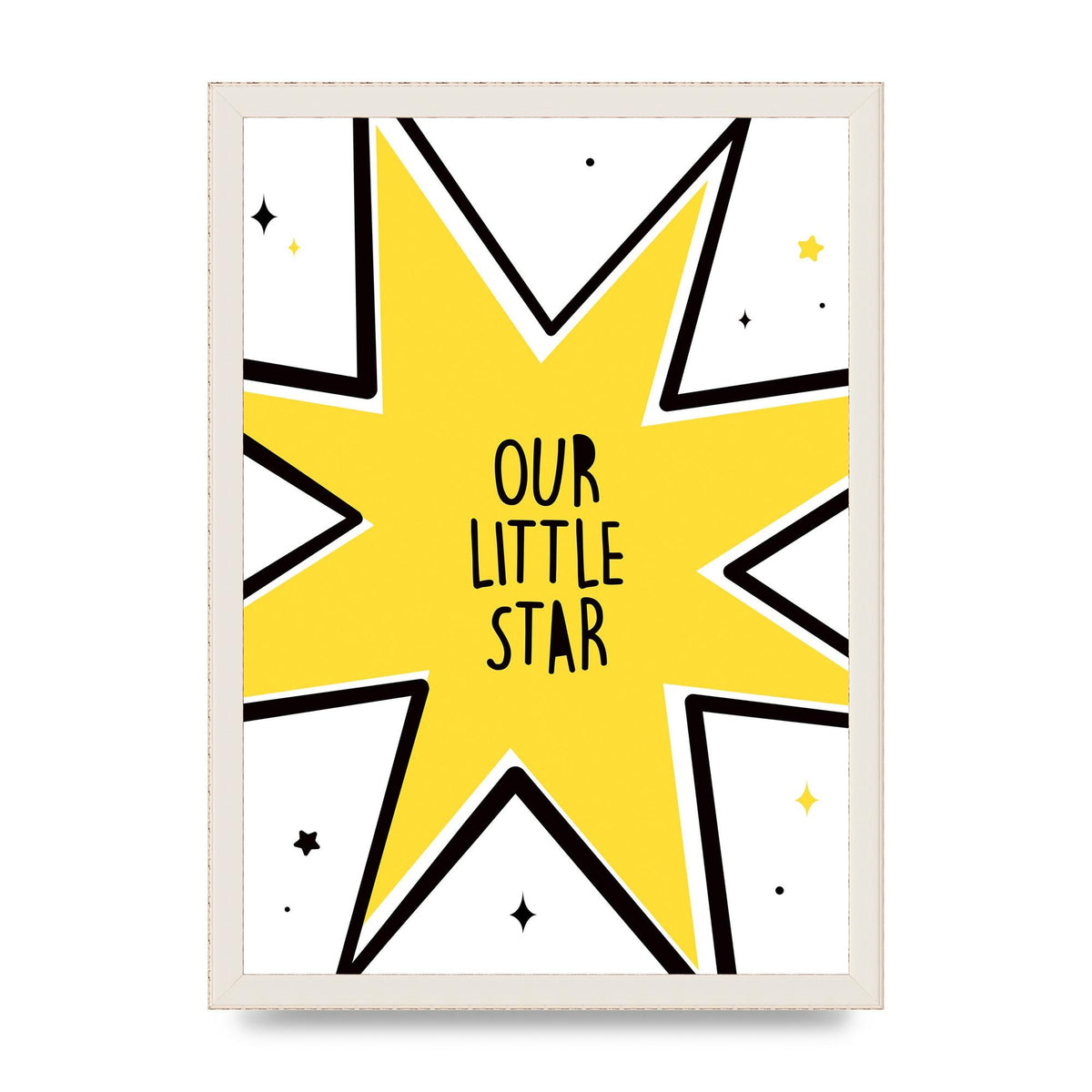Our Little Star Wall Art - A3 framed