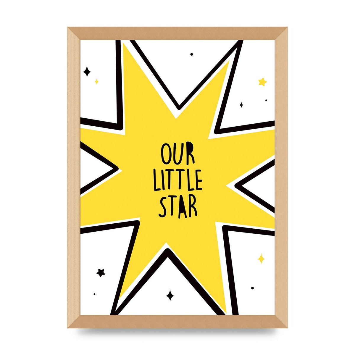 Our Little Star Wall Art - A3 framed