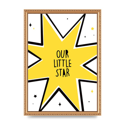 Our Little Star Wall Art - A3 framed