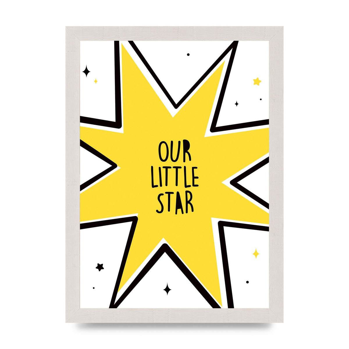 Our Little Star Wall Art - A4 framed