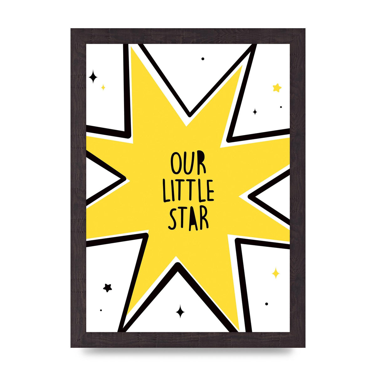 Our Little Star Wall Art - A4 framed
