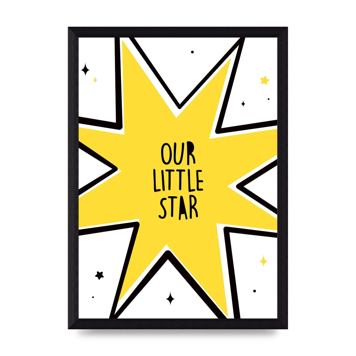 Our Little Star Wall Art - A4 framed