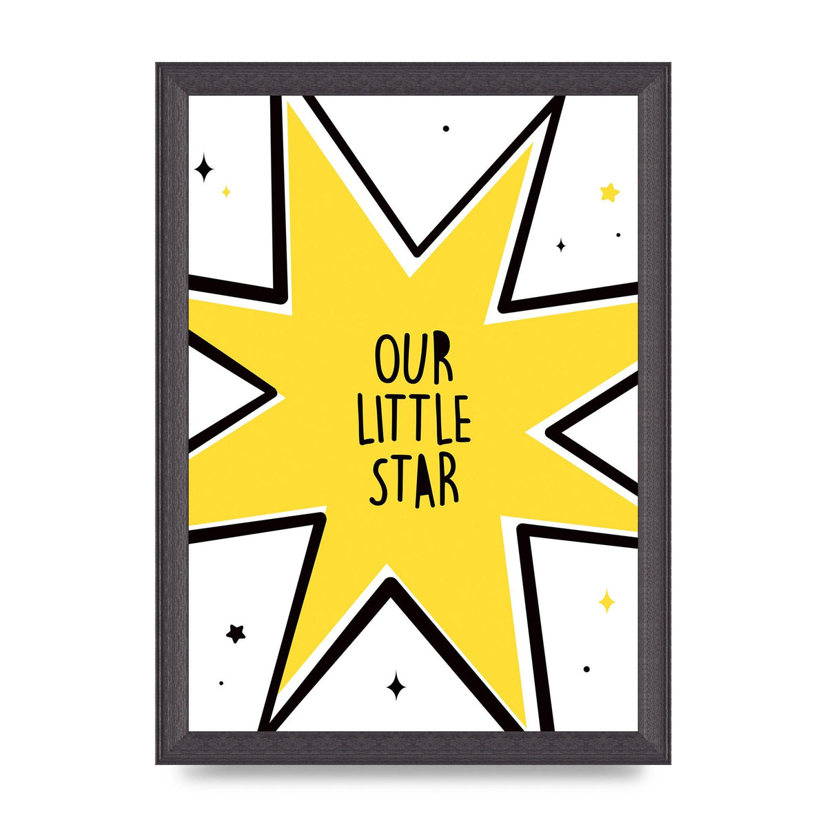Our Little Star Wall Art - A4 framed