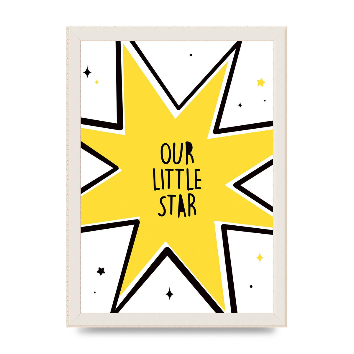 Our Little Star Wall Art - A4 framed