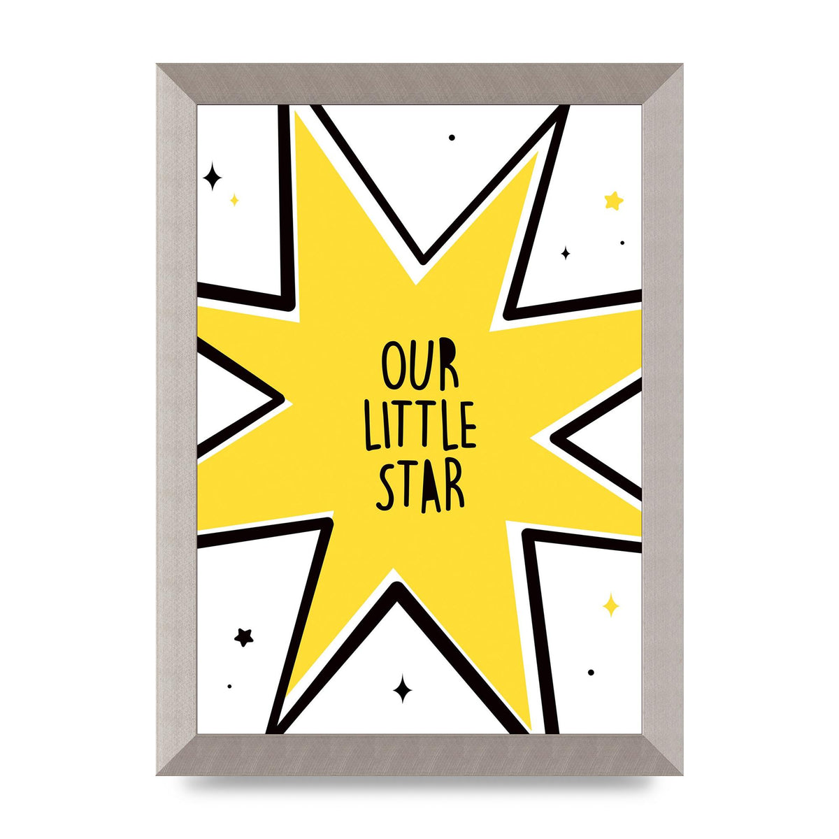 Our Little Star Wall Art - A4 framed