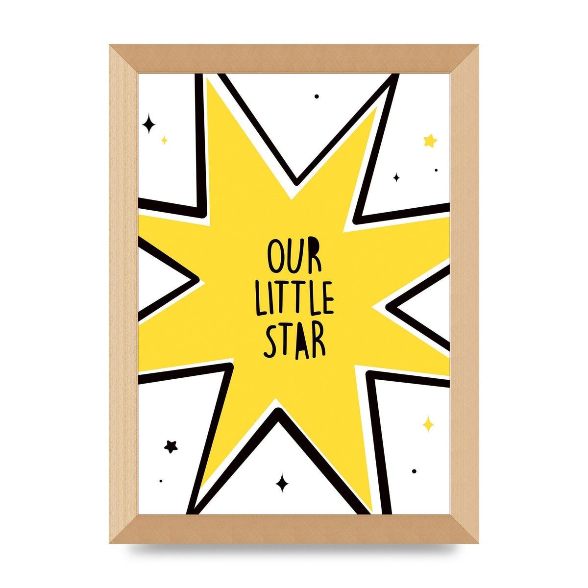 Our Little Star Wall Art - A4 framed