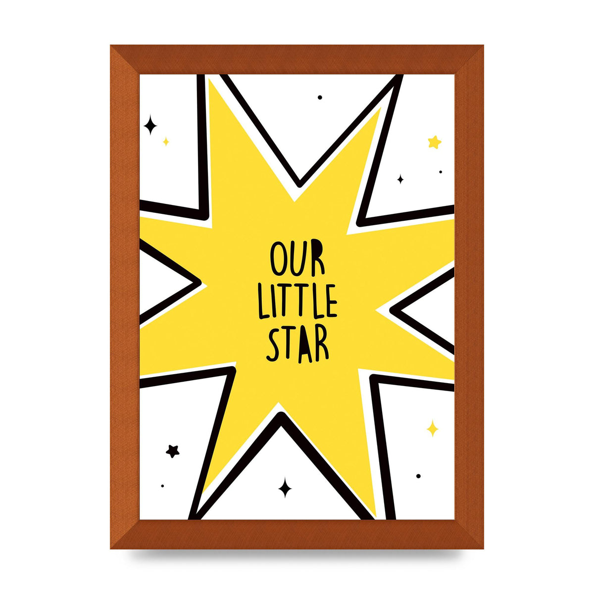 Our Little Star Wall Art - A4 framed