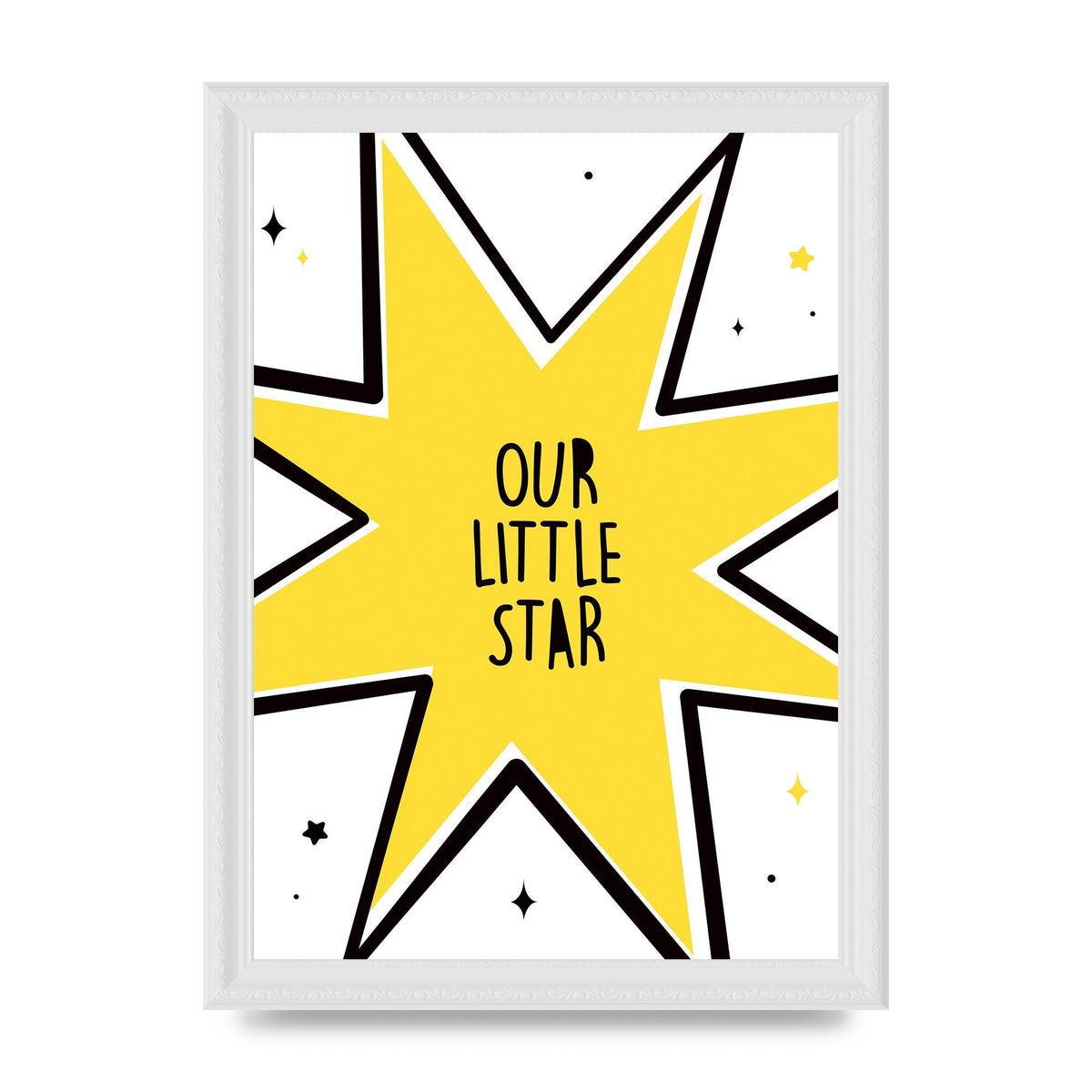 Our Little Star Wall Art - A4 framed