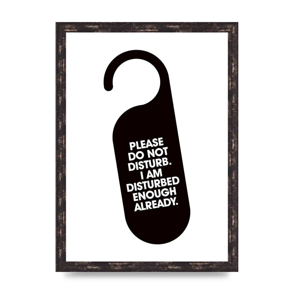 Please Do Not Disturb" Wall Art - A3 framed