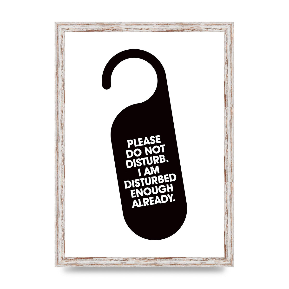 Please Do Not Disturb" Wall Art - A3 framed