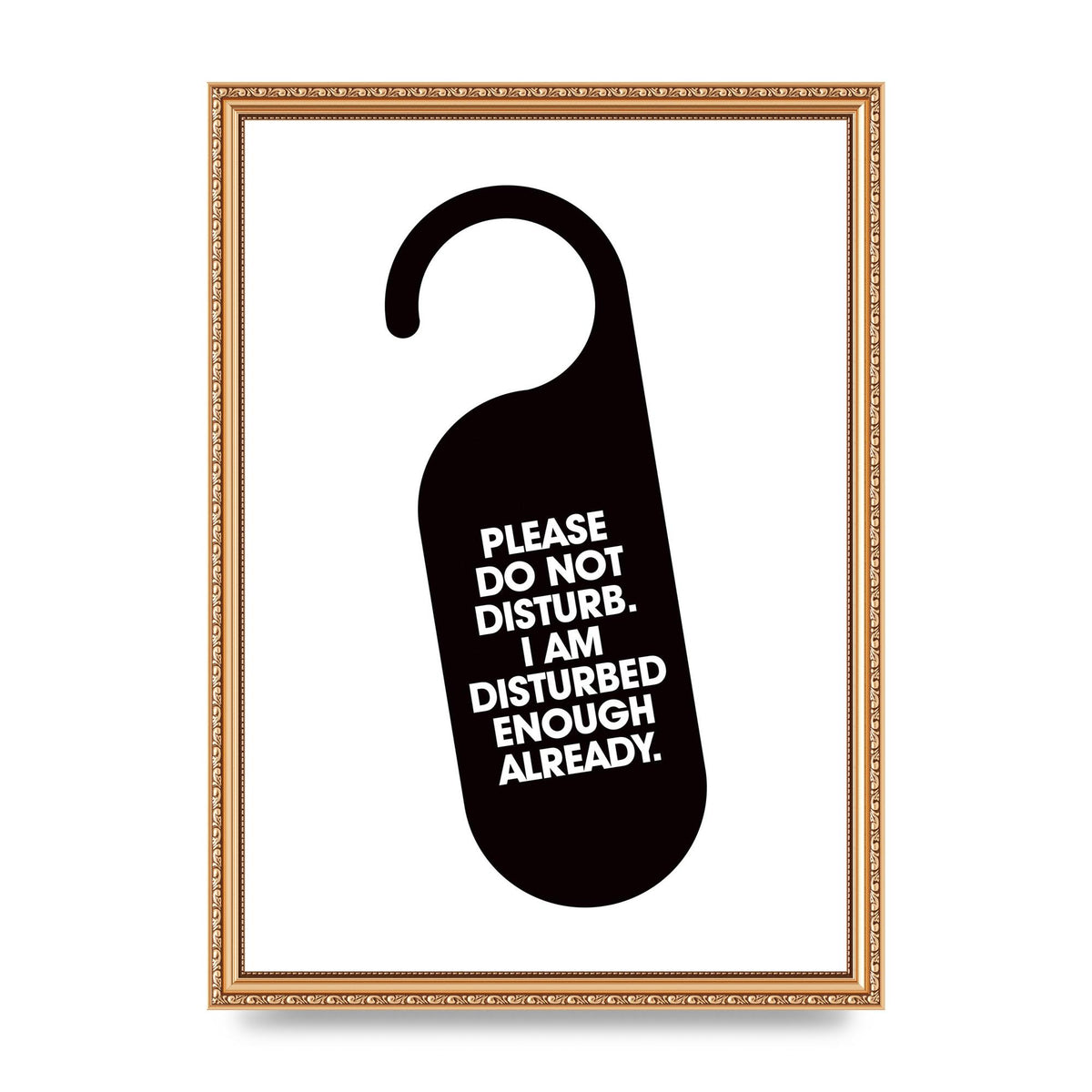 Please Do Not Disturb" Wall Art - A3 framed