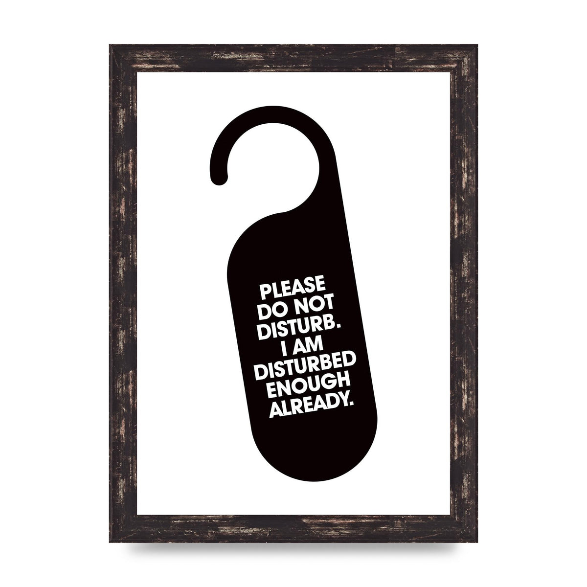 Please Do Not Disturb" Wall Art - A4 framed