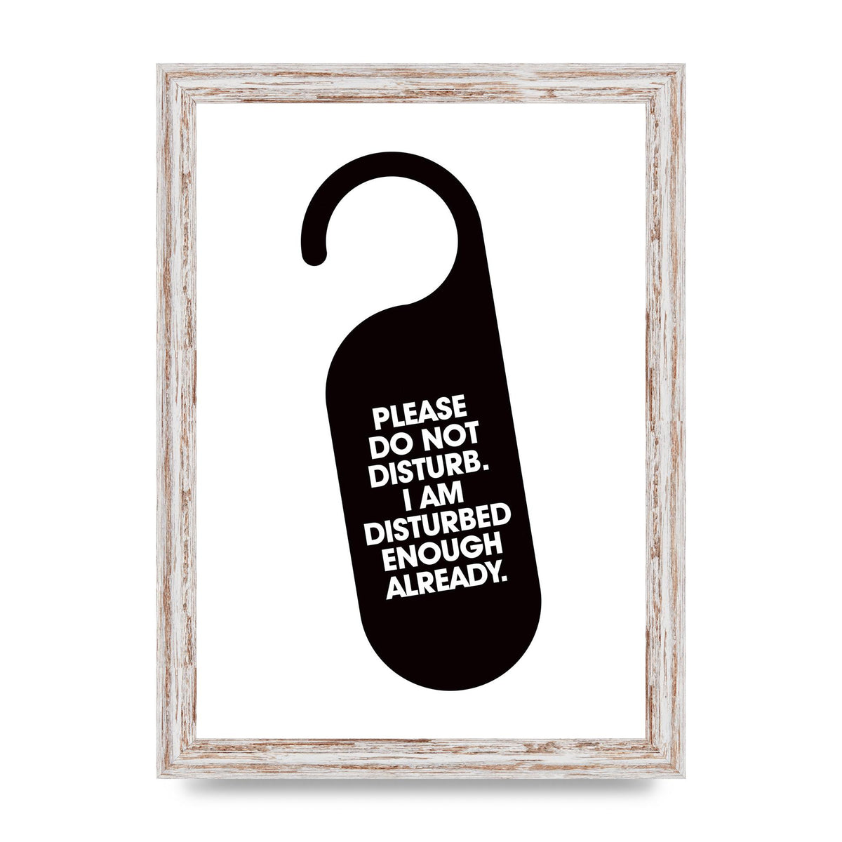 Please Do Not Disturb" Wall Art - A4 framed