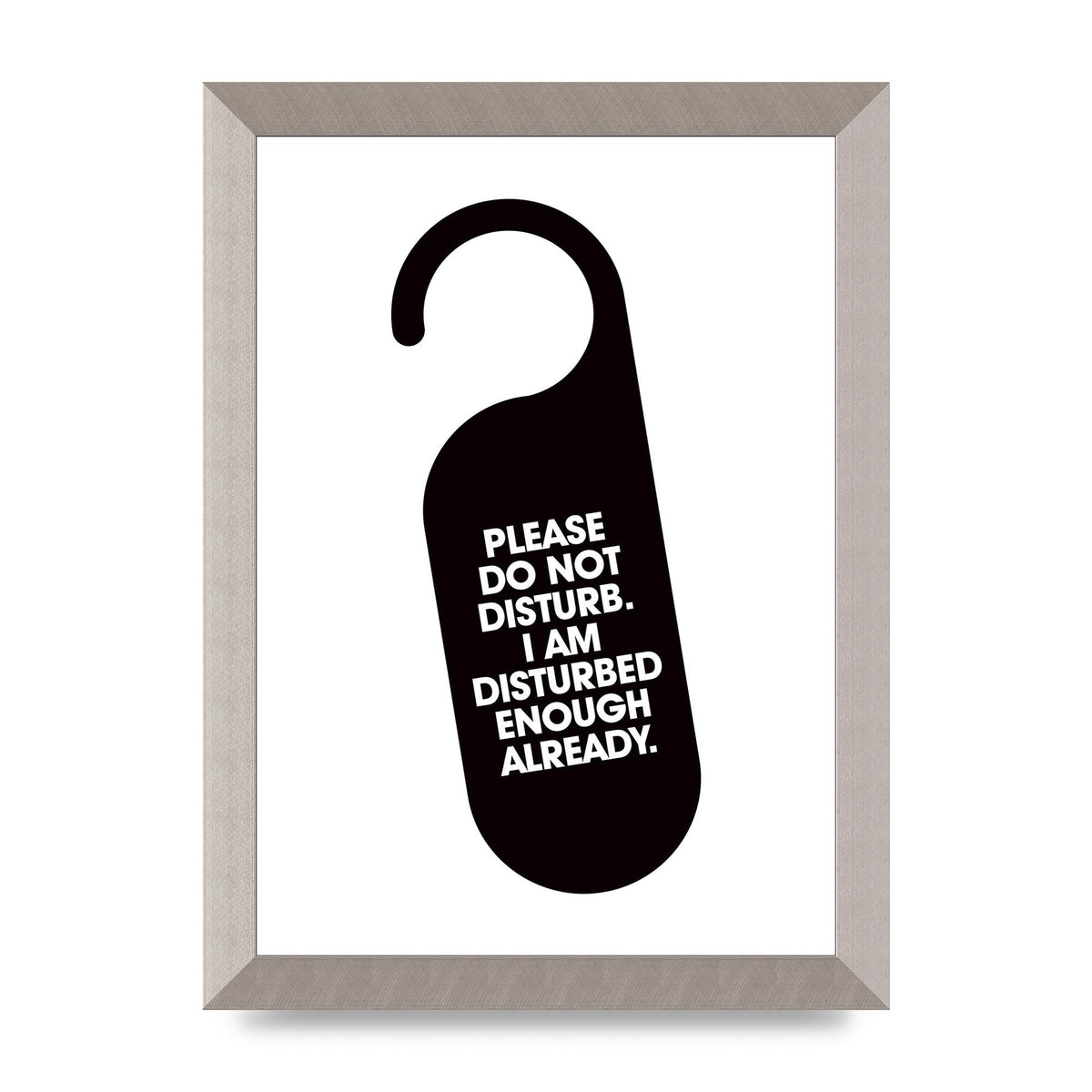 Please Do Not Disturb" Wall Art - A4 framed