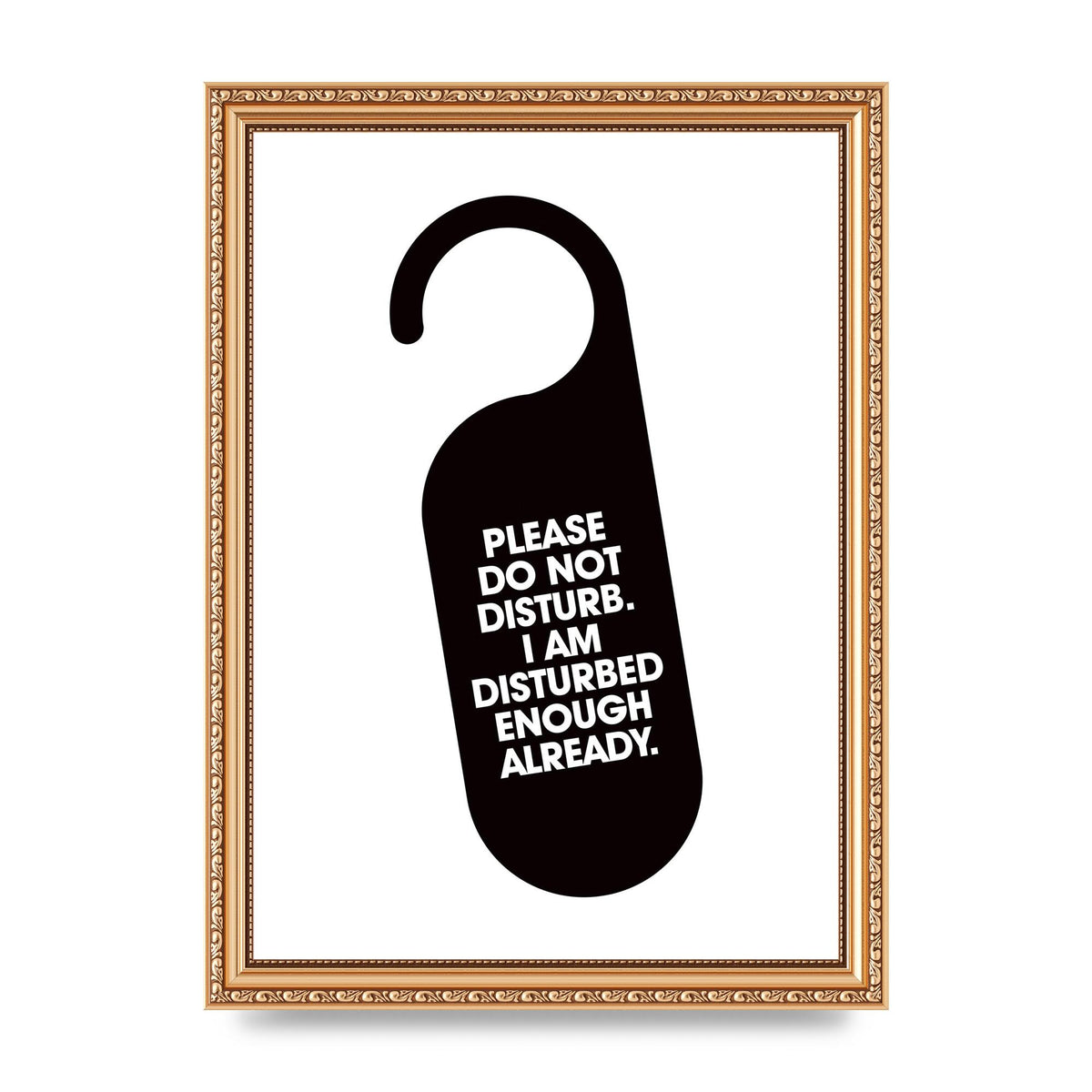 Please Do Not Disturb" Wall Art - A4 framed