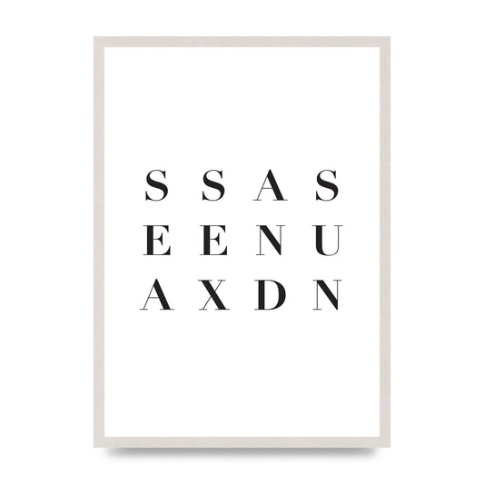 Sea Sex Sun" Wall Art - A2 framed