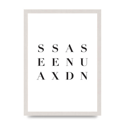 Sea Sex Sun" Wall Art - A3 framed