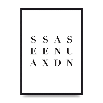 Sea Sex Sun" Wall Art - A3 framed