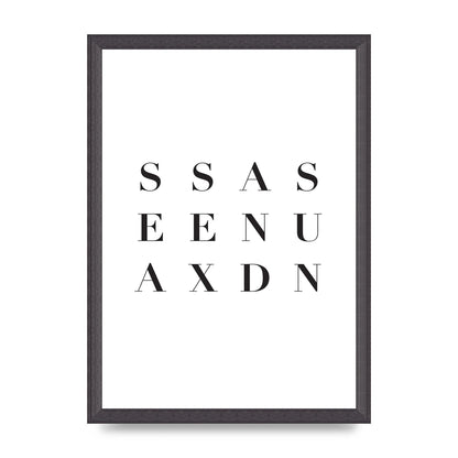 Sea Sex Sun" Wall Art - A3 framed